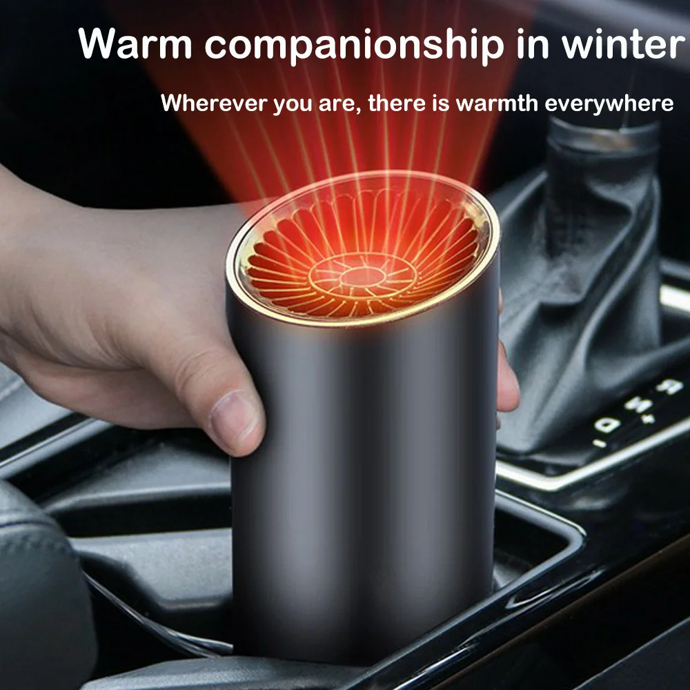 

12V Car Heater Vehicle Heating Cooling Fan Portable Defrosting and Defogging Small Electrical Appliance Fun with Suction Holder