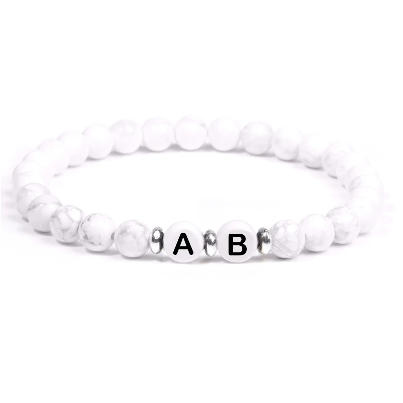 Индивидуальный заказ письмо пара браслеты натуральные камни из бисера браслет