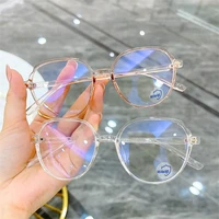 fashion women men anti blue glasses personality jelly color frame eyeglasses rice nails eyewear