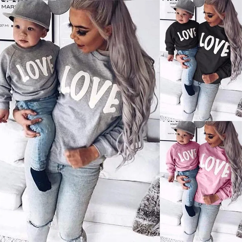 

Family Matching Outfits Mother And Son Daughter Family Outfits Clothing Letter T-shirt Mom And Boys Girls Clothes Kids T shirts
