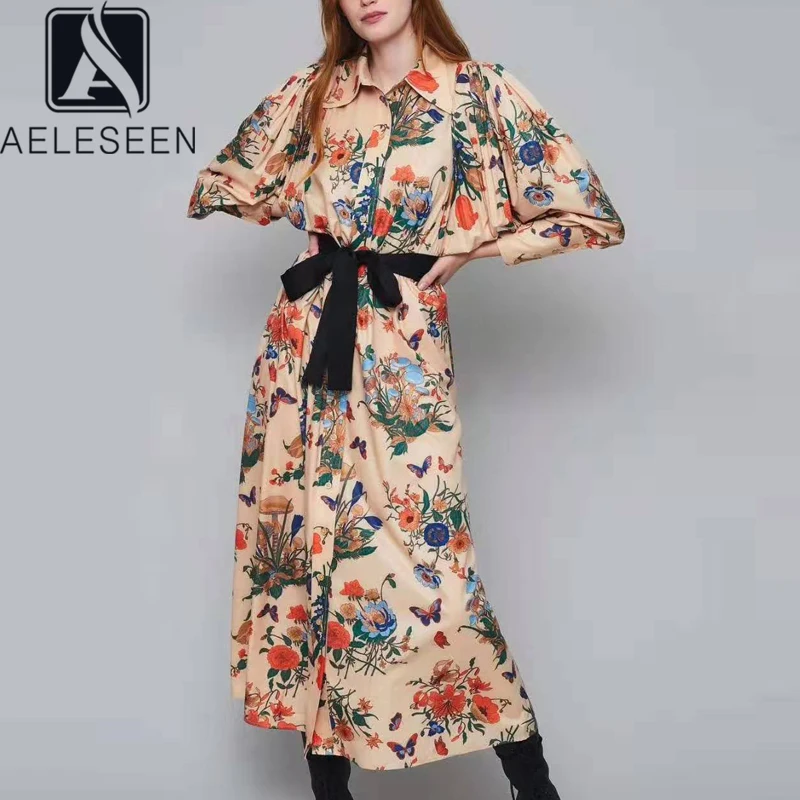 Женское вечернее платье рубашка AELESEEN розовое элегантное модельное с длинным