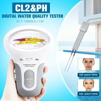 1pcs pc 101 ph meter cl2 chlorine water quality tester portable home swimming pool spa aquarium ph test monitor white 2 styles