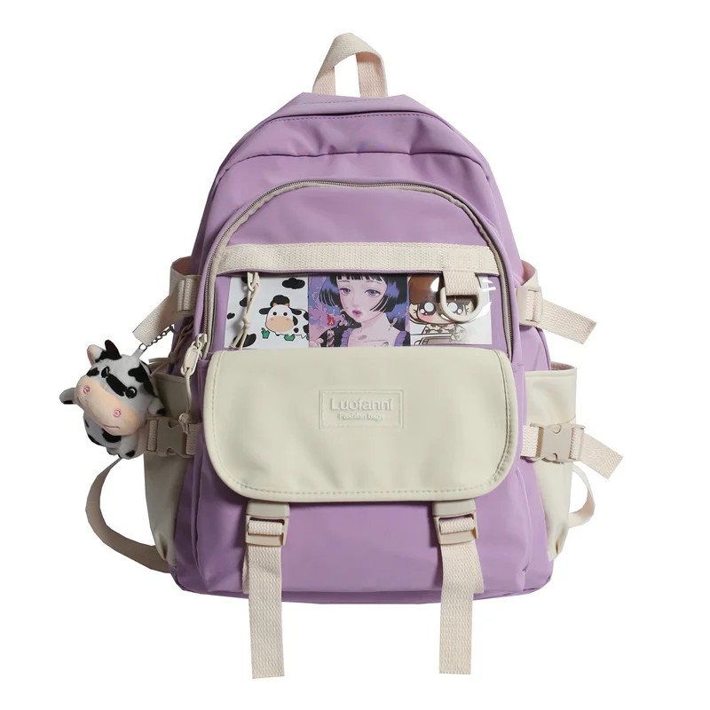 

EST New Women Backpack Large Kawaii Shoulders Bag Female Travel Book Bagpack Girls Teenager College School Bag Mochila Bolsa