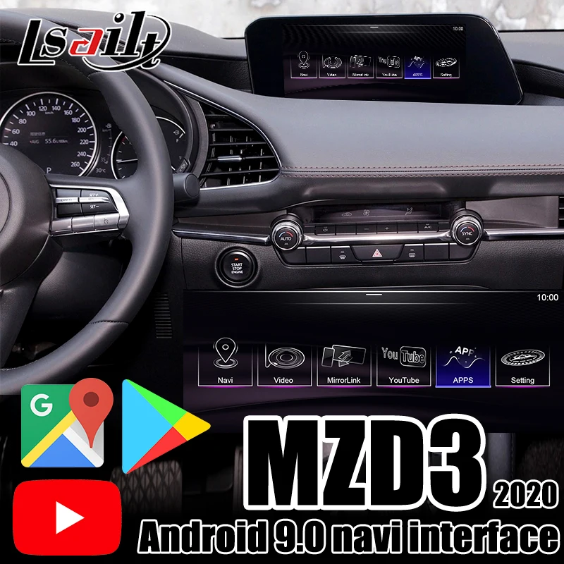 Мультимедийный интерфейс Lsailt carplay / Android для Mazda 3 2020... Поддержка youtube auto google play