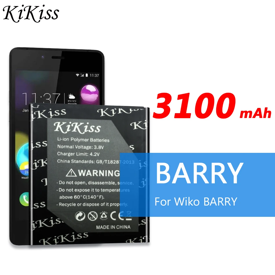 3100 мАч Высокая емкость батареи сотового телефона замена для Wiko BARRY + код