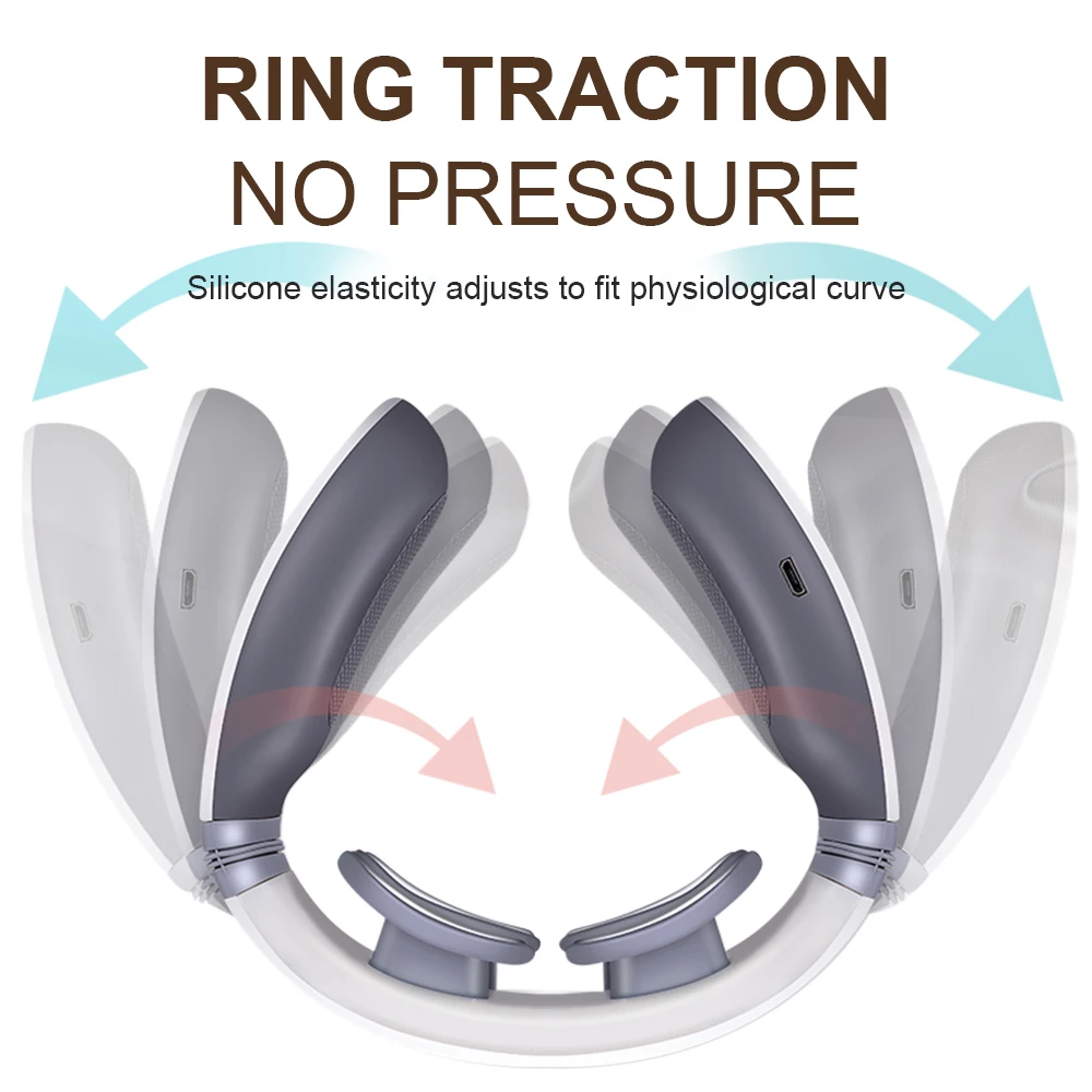 

Effective Cervical Massager, Shoulder Massage Tool, Five Modes, Six Heads, Electronic Voice Pulse Protector