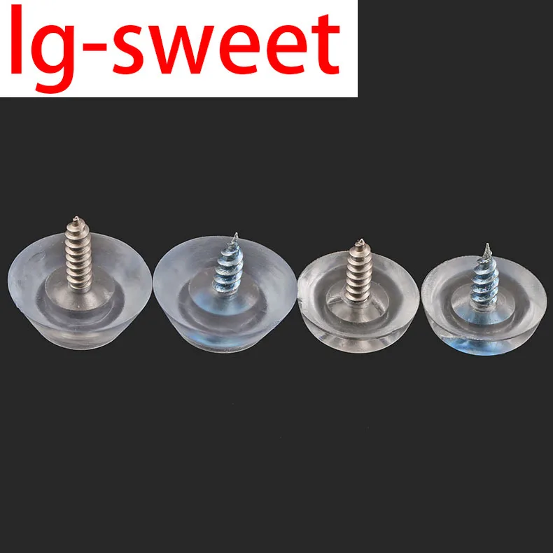 

Silicone pad transparent soft feet nail furniture foot nail anti-slip mat soft oak concave gasket With screws17mm 20mm 20PCS