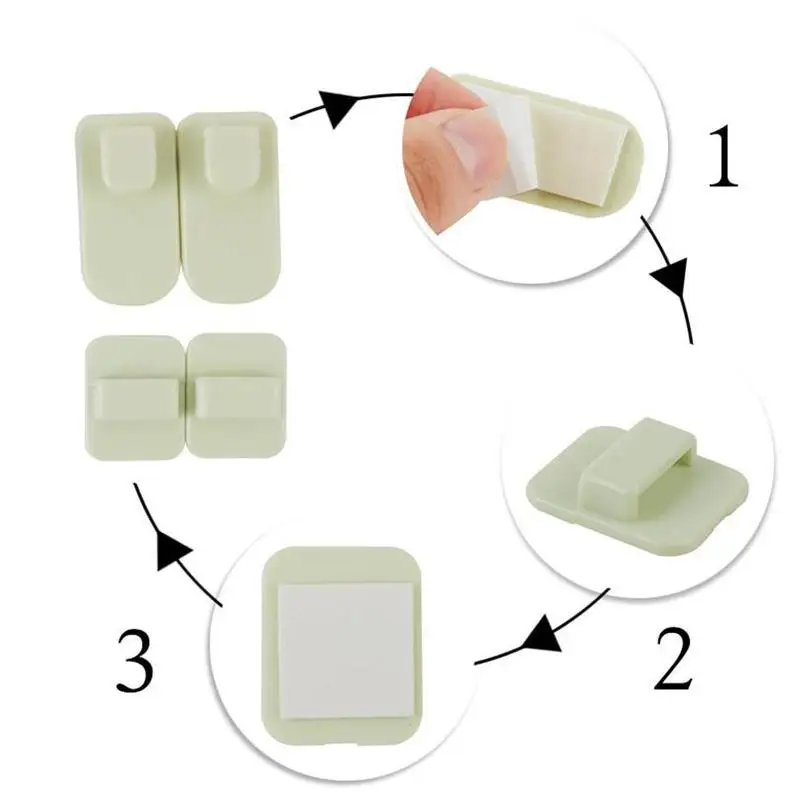 4 шт./компл. пластиковые крючки липкий крючок набор ключей практичное хранение