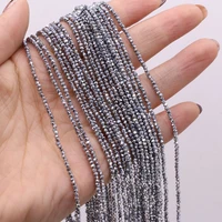 natural semi precious stone crystal quartz loose beads plating color 2mm for jewelry making diy bracelet necklace lenght 38cm