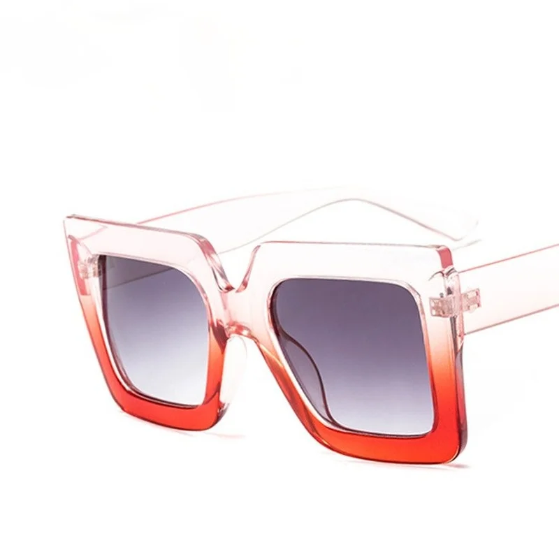 

New Trendy Square Two-tone Sun Glasses Ladies Transparent Sunglasses Women