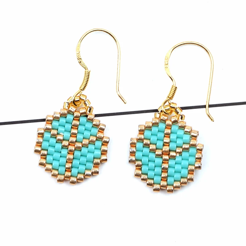 FAIRYWOO серьги Золотой крючок Hanmade для женщин зеленый лист растения пружина оптовая