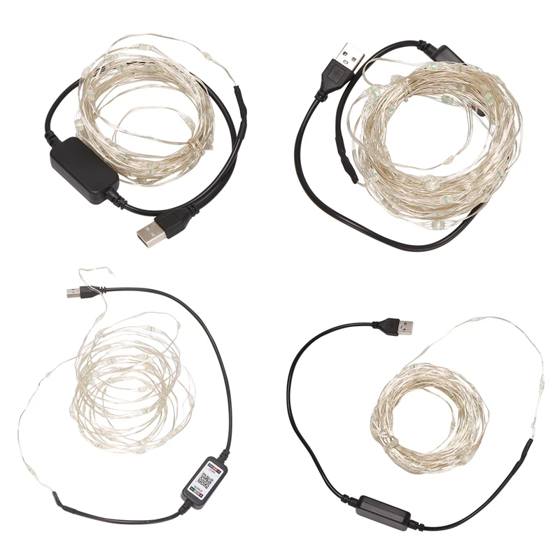 

Светодиодная лента USB, умная гирлянда с управлением через приложение и синхронизацией музыки для танцев на Рождество, Хэллоуин