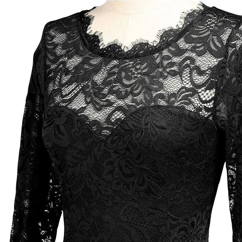 BORRUICE летнее винтажное сексуальное кружевное женское длинное платье для вечерние