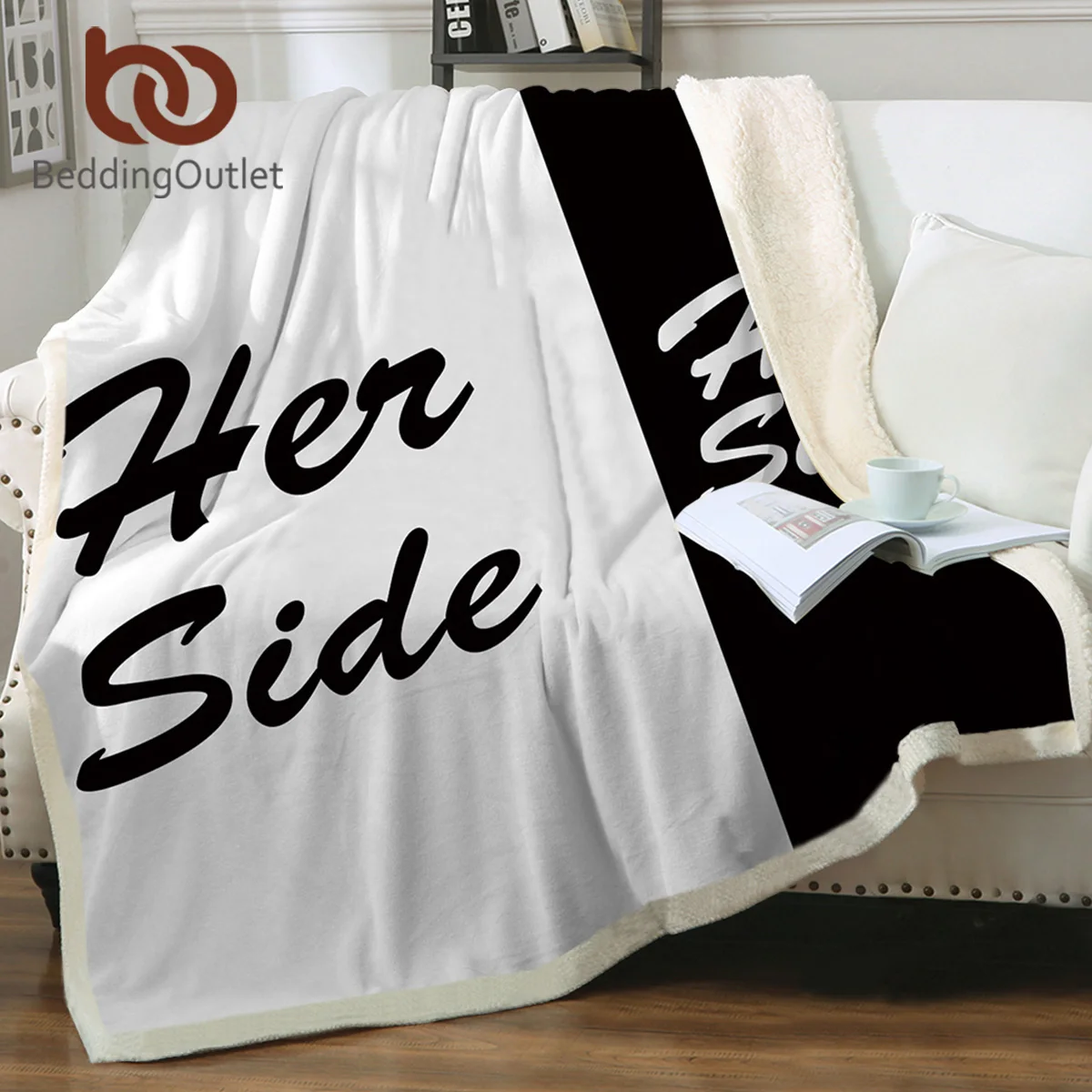 Покрывало для кровати His &amp Her классическое плюшевое покрывало пар путешествий
