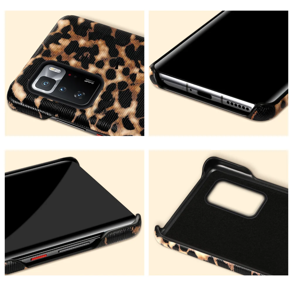 genuine leather leopard women case for xiaomi redmi note 10 pro 10s note 9 pro 8 9t cover for mi 11t 11 ultra 10t poco x3 pro f3 free global shipping