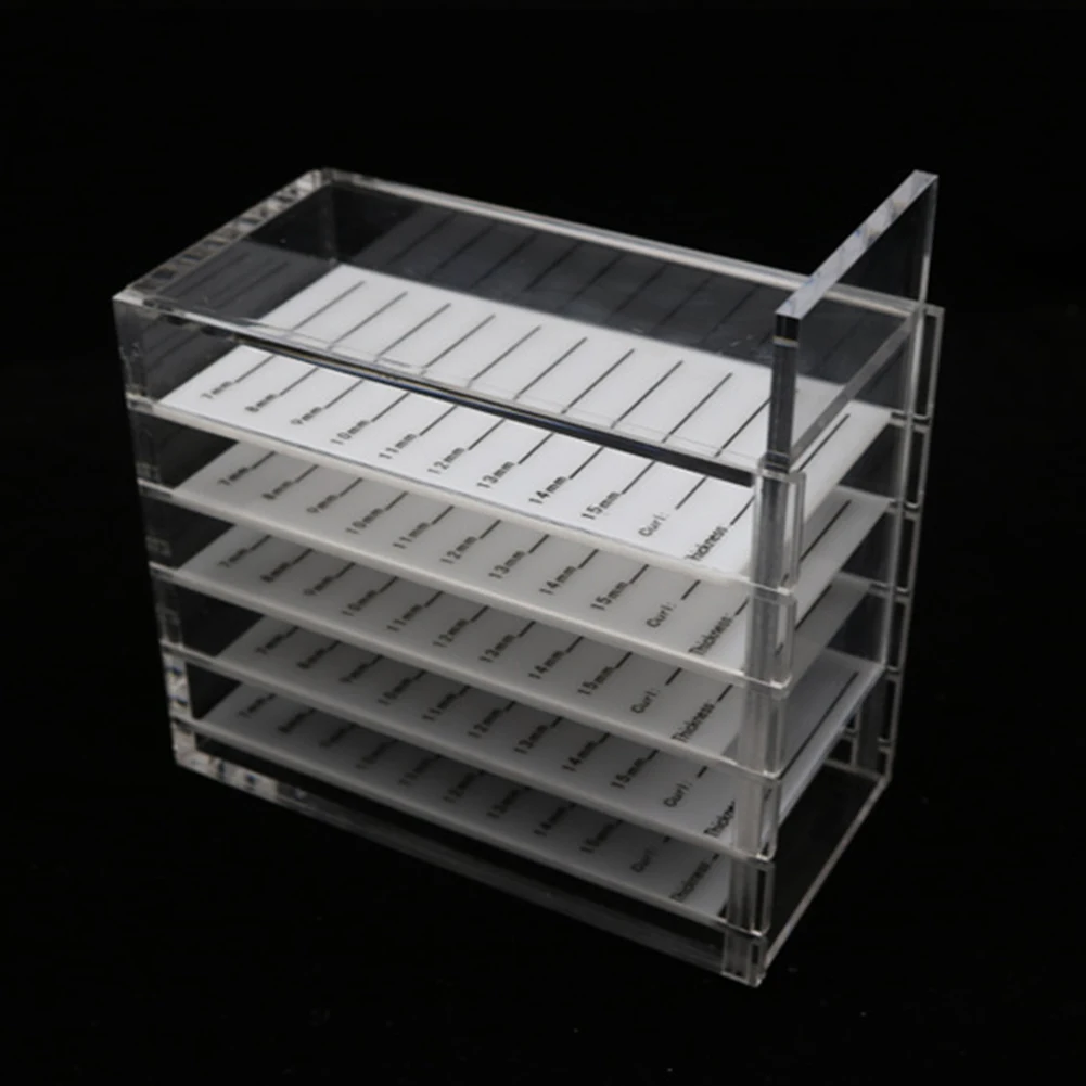 

Makeup Individual Case Transparent Acrylic Pallet Storage Box Holder False Eyelashes Salon Organizer Cosmetic 5 Layers Display