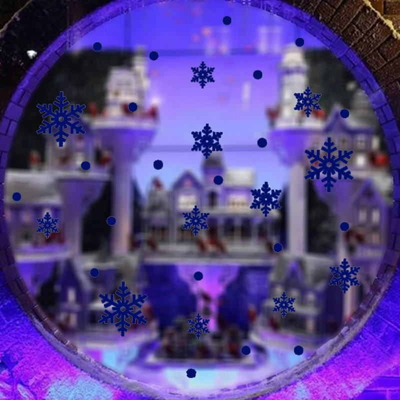 Новые 27 шт./партия рождественские наклейки на окно снежинки зимние стену для