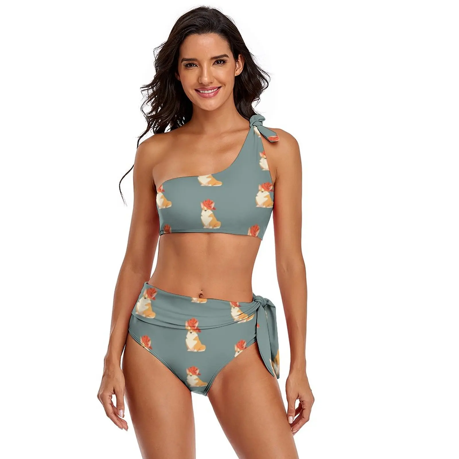 

Queen Bikini Swimsuit High Leg Beautiful Swimwear Beach Women Hot Sale 2 Piece Bathing Suit