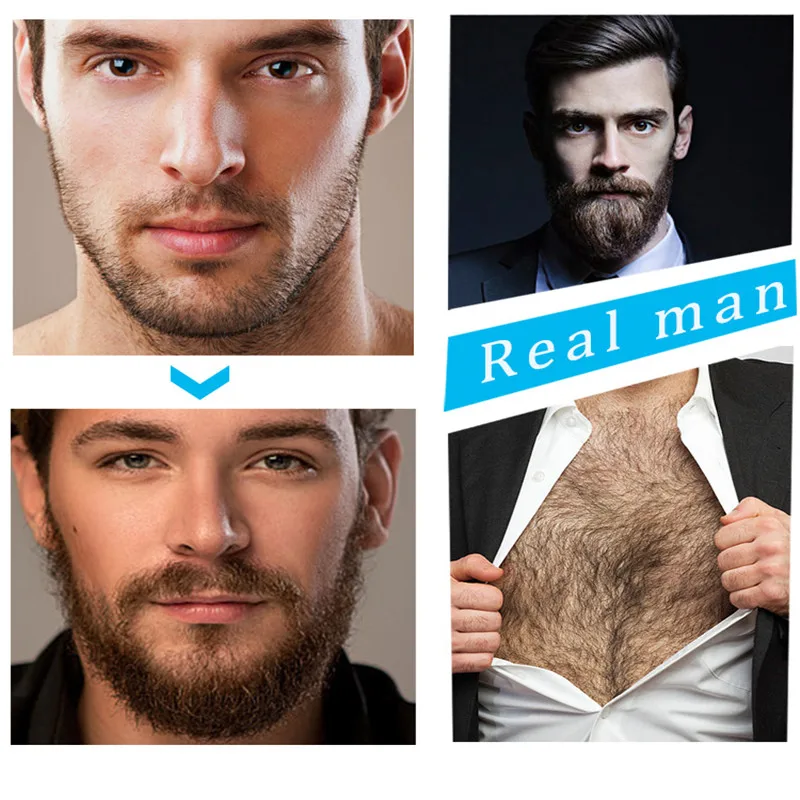 

5PCS/SET Barbe Beard Growth Sanitizer Hair Enhancer Beard Spay Activator Serum Facial Beard Growth Solution