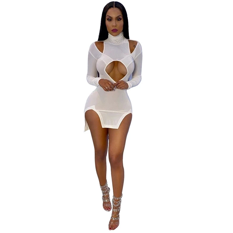 Сексуальное облегающее вечернее платье женское летнее однотонное с длинным