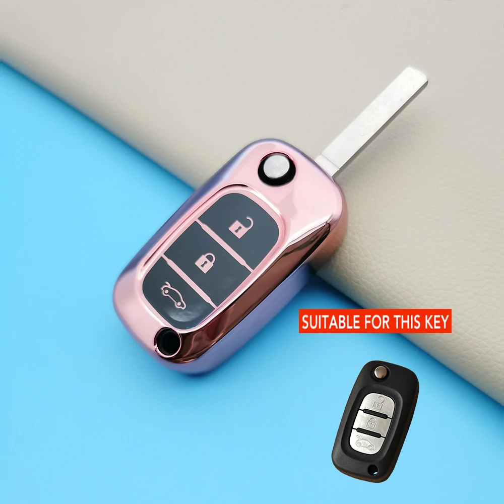 Чехол для автомобильного ключа-брелка из ТПУ с 3 кнопками, аксессуары для LADA Sedan Largus Kalina Granta / Vesta