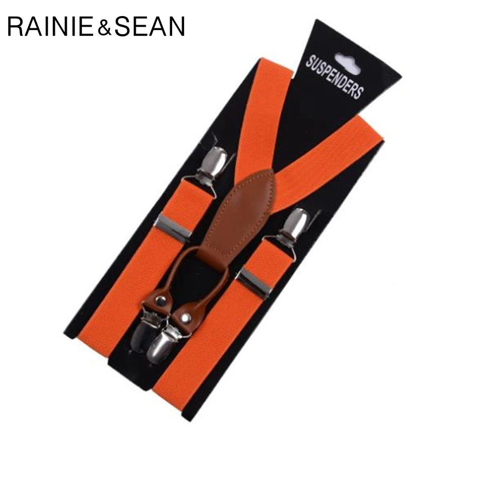 Черные подтяжки RAINIE SEAN мужские в клетку из кожи и сплава с 4 зажимами стиле ретро