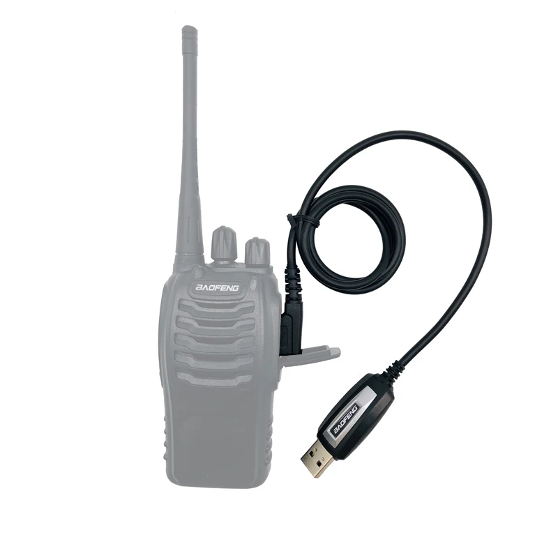 original baofeng portable usb programming cable with drive software cd for two way radio walkie talkie uv 5r bf888s uv 82 uv 3r free global shipping