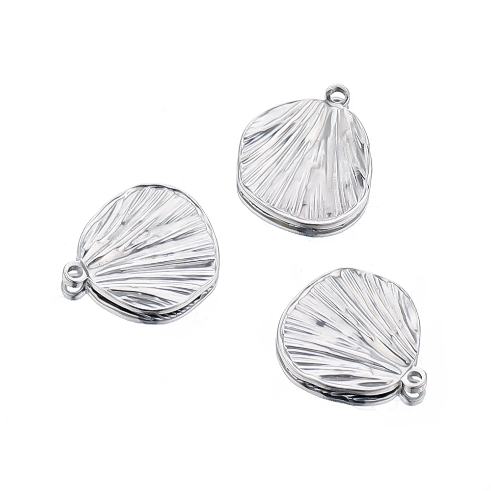 5pcs Stainless Steel 16mm Scallop Shells Charms Pendant for DIY Jewelry Making Craft Women Fashion Necklace Accessories Supplies | Украшения