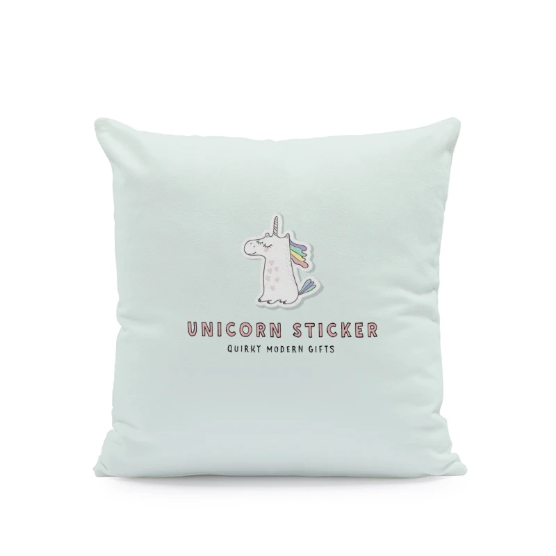 Простая и красивая наволочка с рисунком единорога квадратная подушка украшение
