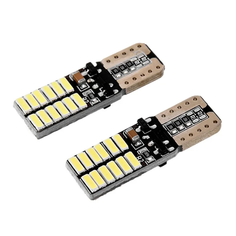 

1 Pair of Car Signal Light LED Bulb T10 W5W 4014 LED Lights Canbus High Power White DC 12V 6500K Reverse Back Parking Lamps