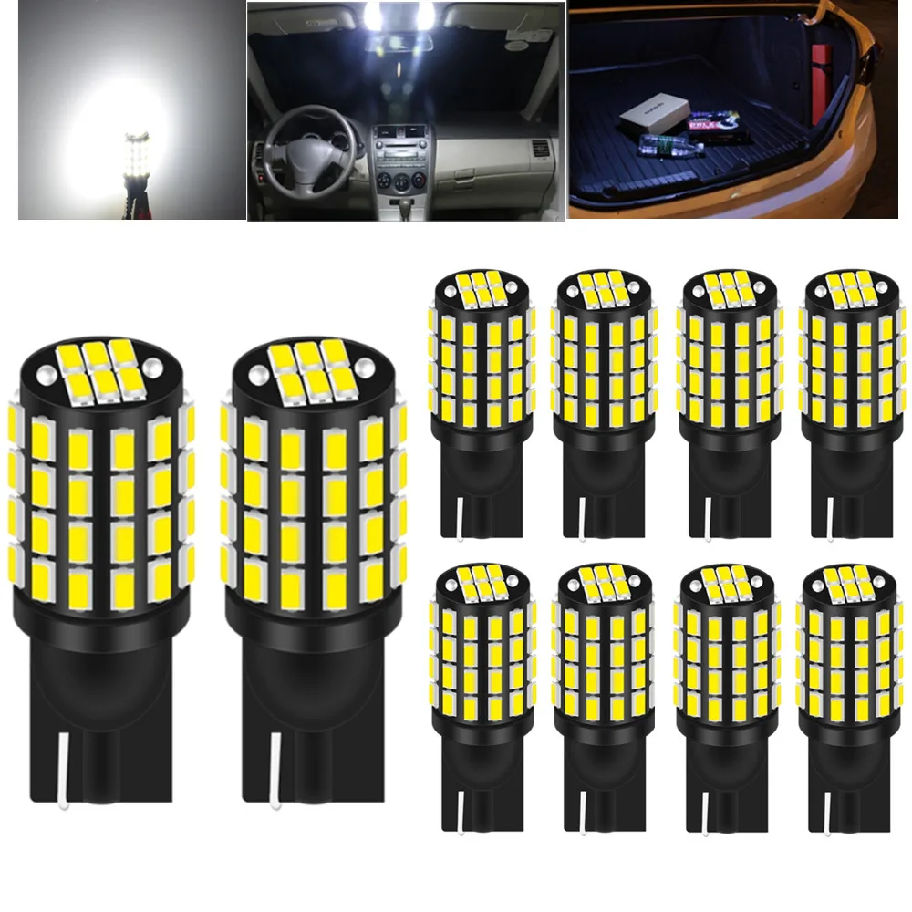 Can bus 54smd T10 W5W интерьера автомобиля светильник для BMW e90/e92/f20/e46/e87/x5 e70/g30/e60/серия 1/e39/x5