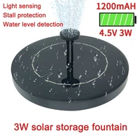 solar water fountain floating water fountain pool pond 1200mah battery solar powered 4 5v3w fountain water pump garden supplies
