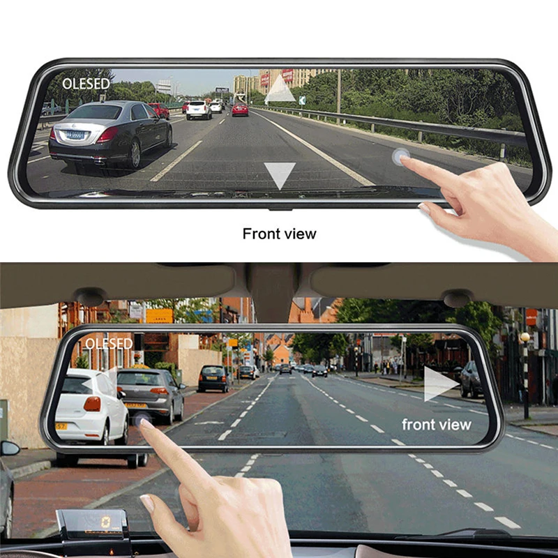 Зеркало видеорегистратор с 10 дюймовым сенсорным экраном 1080P Потоковое