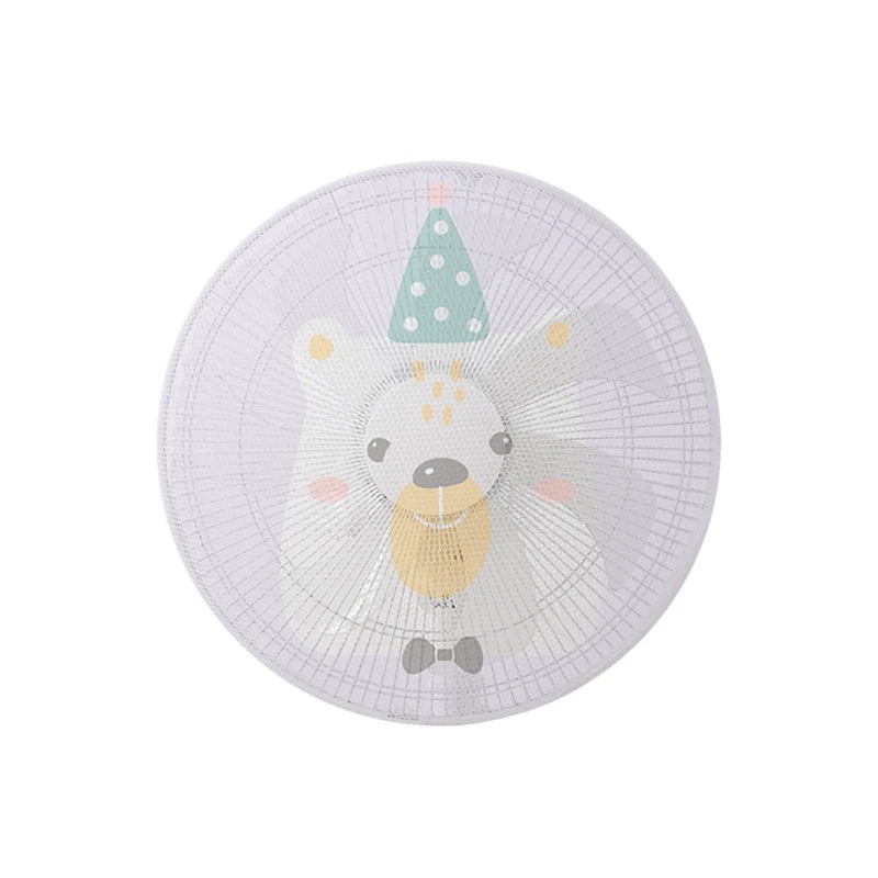 

Cartoon Safety Mesh Fan Cover 16"/18" Fan Dust Cover Kid Finger Protector Fan