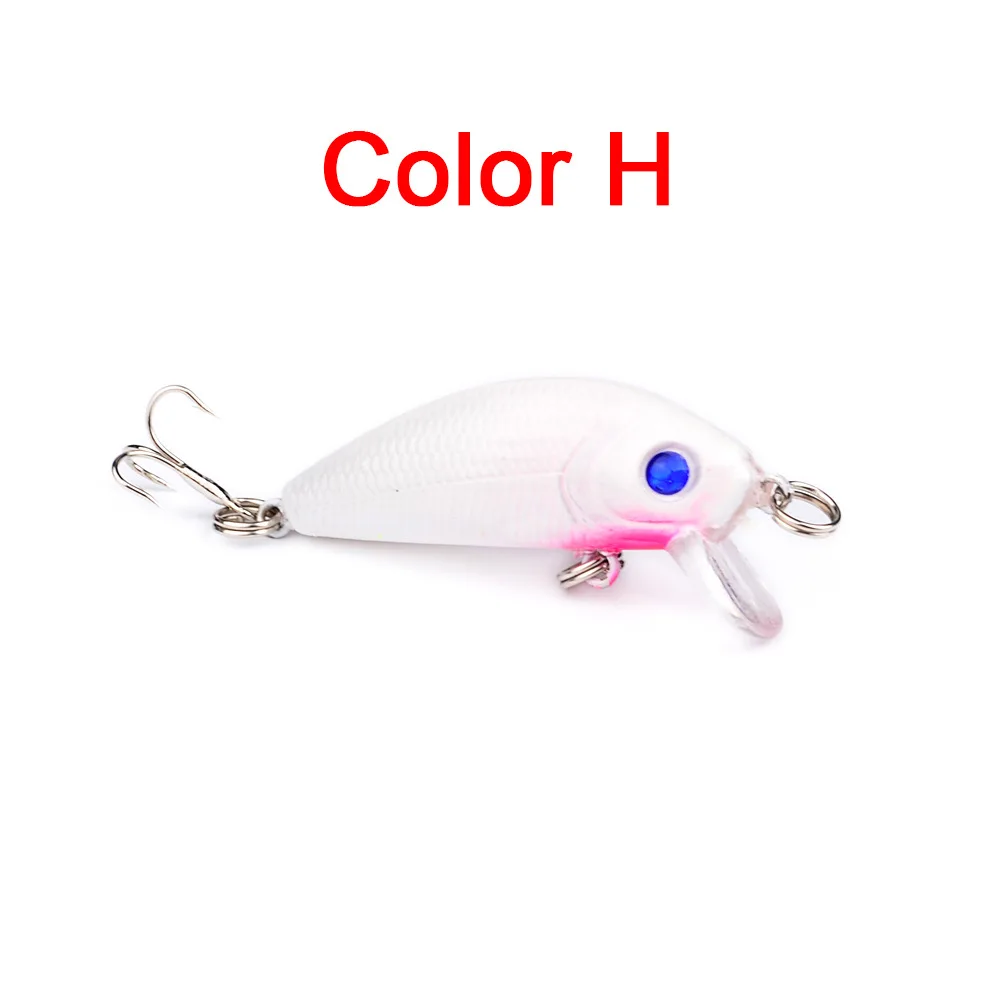 Color H Маленькая приманка для рыбной ловли Minnow, 50 мм, 3,9 г, верхняя жесткая приманка, японская приманка, воблеры для рыбной ловли, искусственная приманка-рыба, мини-приманки - Цвет: Color H