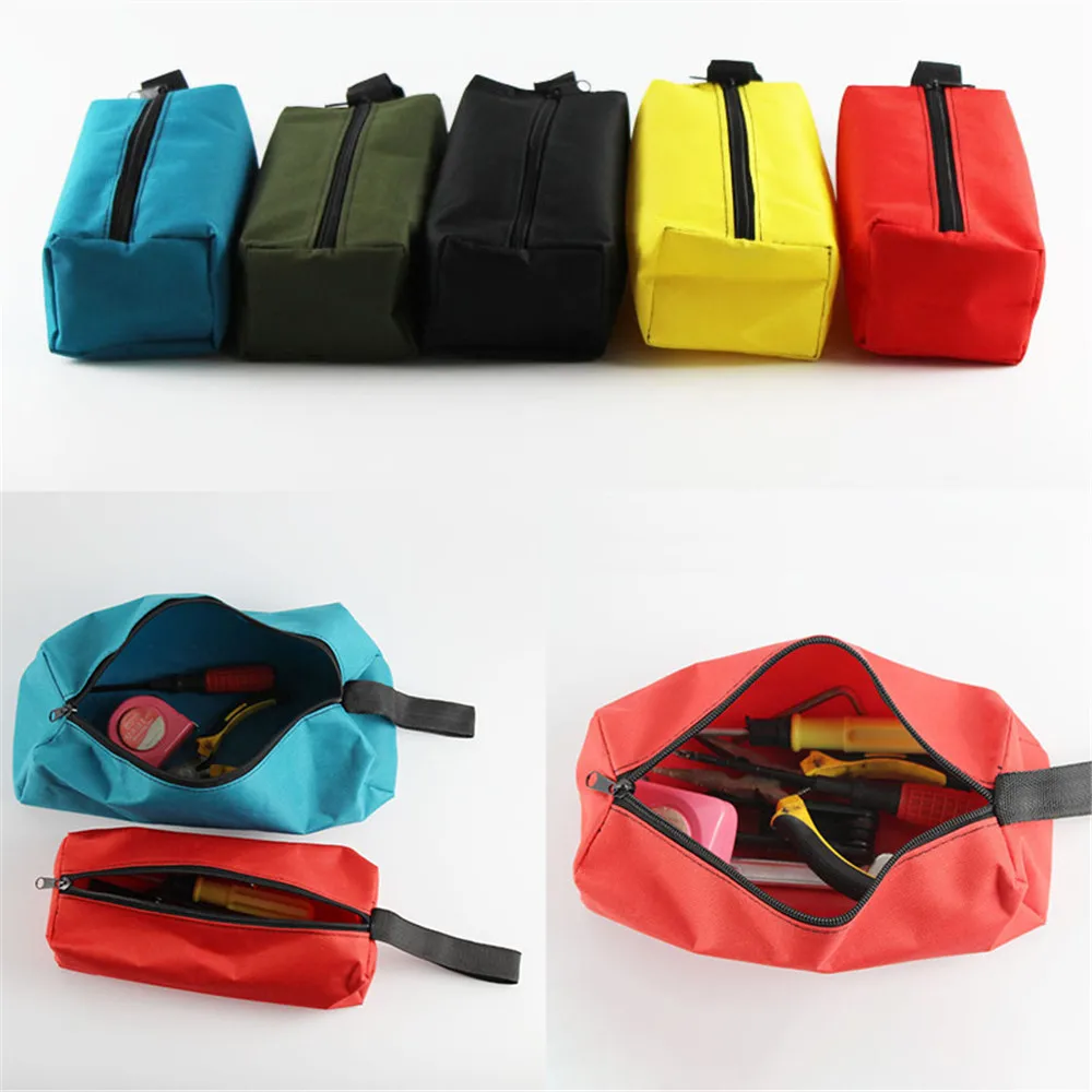 

Oxford Canvas Waterproof Storage Tool Bag Screws Bits Metal Accessories Fishing Travel Makeup Tool Storage Bag