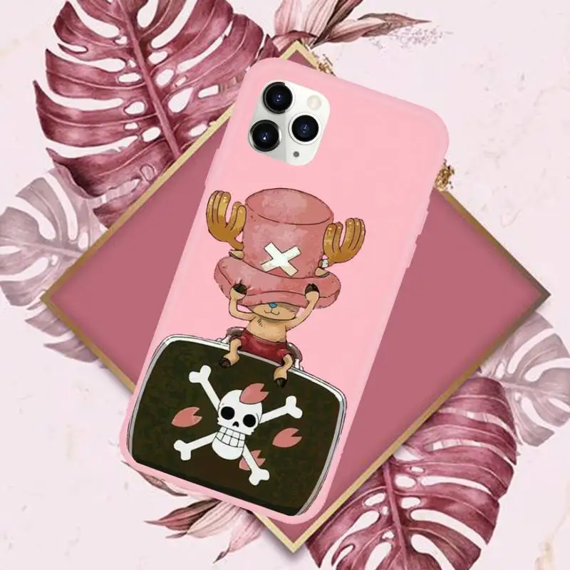 

cute Chopper one Phone Case Pink Candy Color for iPhone 11 12 mini pro XS MAX 8 7 6 6S Plus X SE 2020 XR