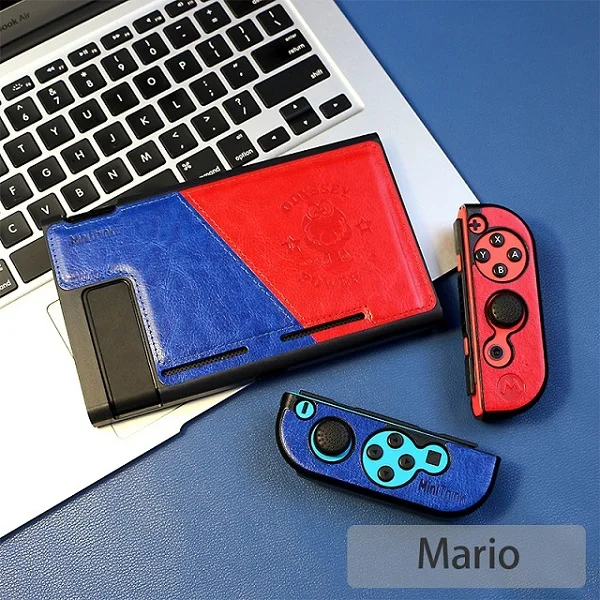 Mario Кожаный защитный чехол-накладка для NS Zend Switch, защитный чехол, корпус Cortex Dockable, прямая док-станция Joy-con Pikachu1 Mario1 - Цвет: Mario