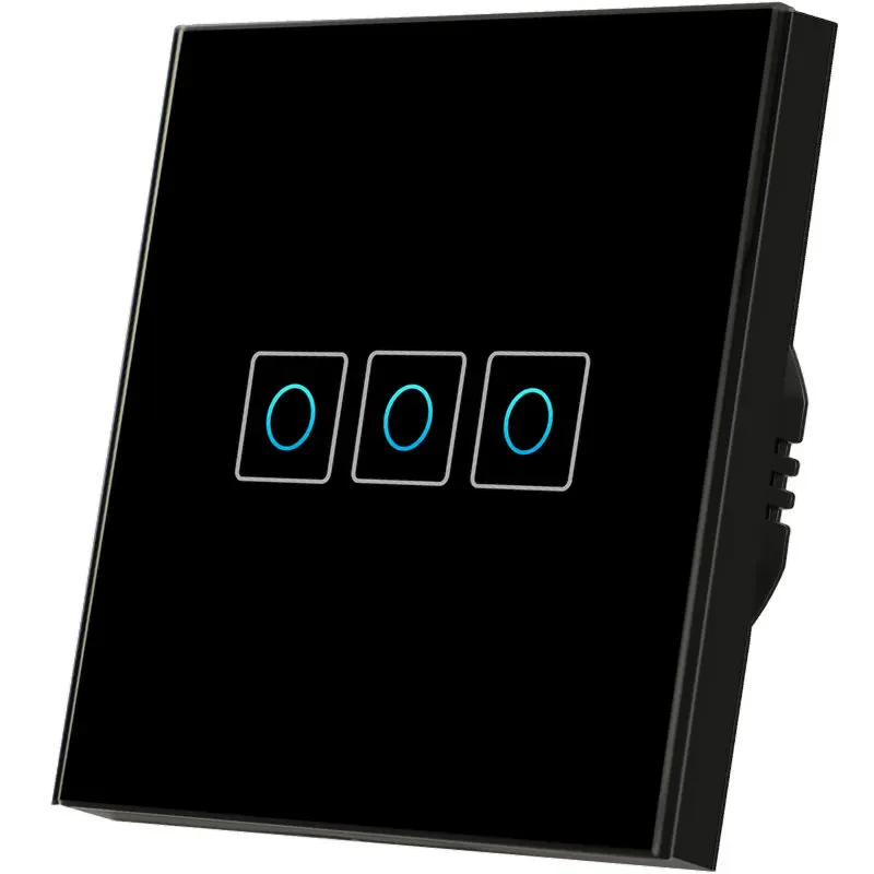 Выключатель для умного дома 220 В белый/черный/золотой Хрустальное стекло 1/2/3 Gang 1