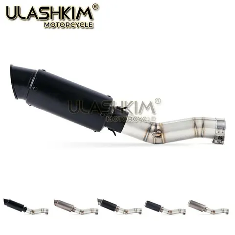 Слипоны для Suzuki GSXR600 Gsxr700 Gsxr750 k7 GSX R700 R750 R600 GSXR 600 2008-2009 мотоцикл полный выхлоп средняя Соединительная труба