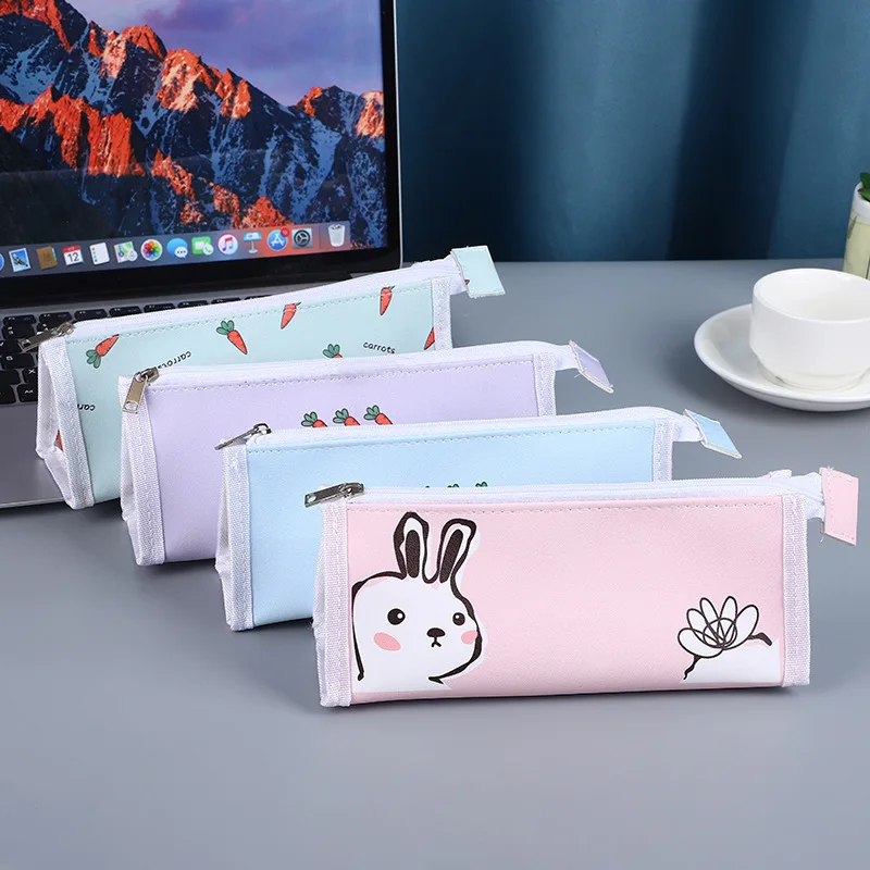 

Japan And South Korea Cute Large Capacity Pencil Case Radish Rabbit Male Female Student Stationery Kawaii Bag Pouch Anime