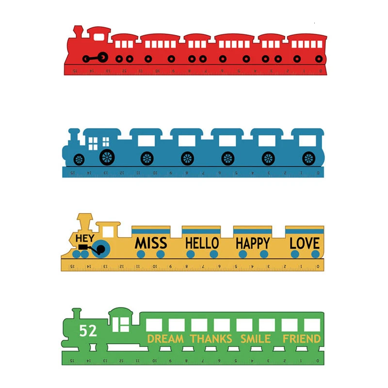 Креативные канцелярские принадлежности конфеты милый поезд ученическая линейка