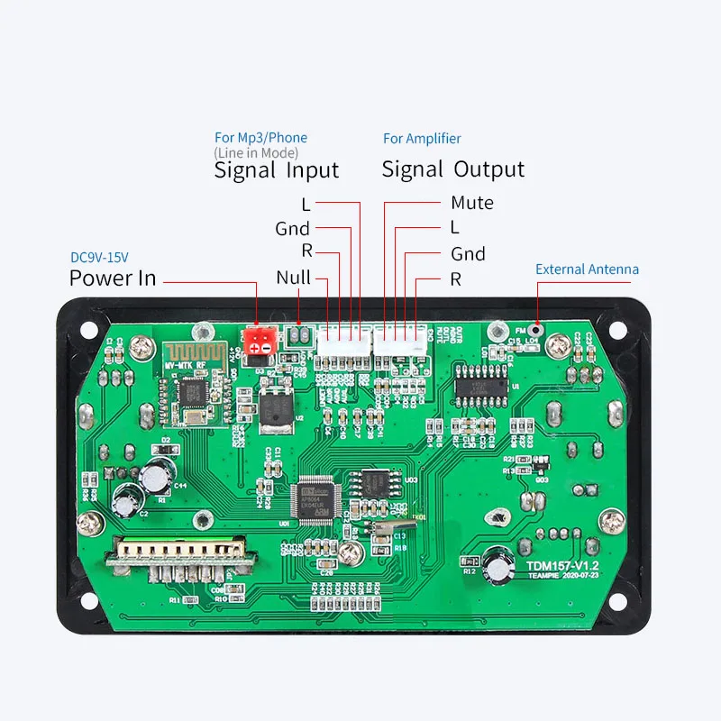 UNISIAN MP3 плеер декодер плата Bluetooth USB SD BT FM линия в музыкальном плеере модуль 128*64