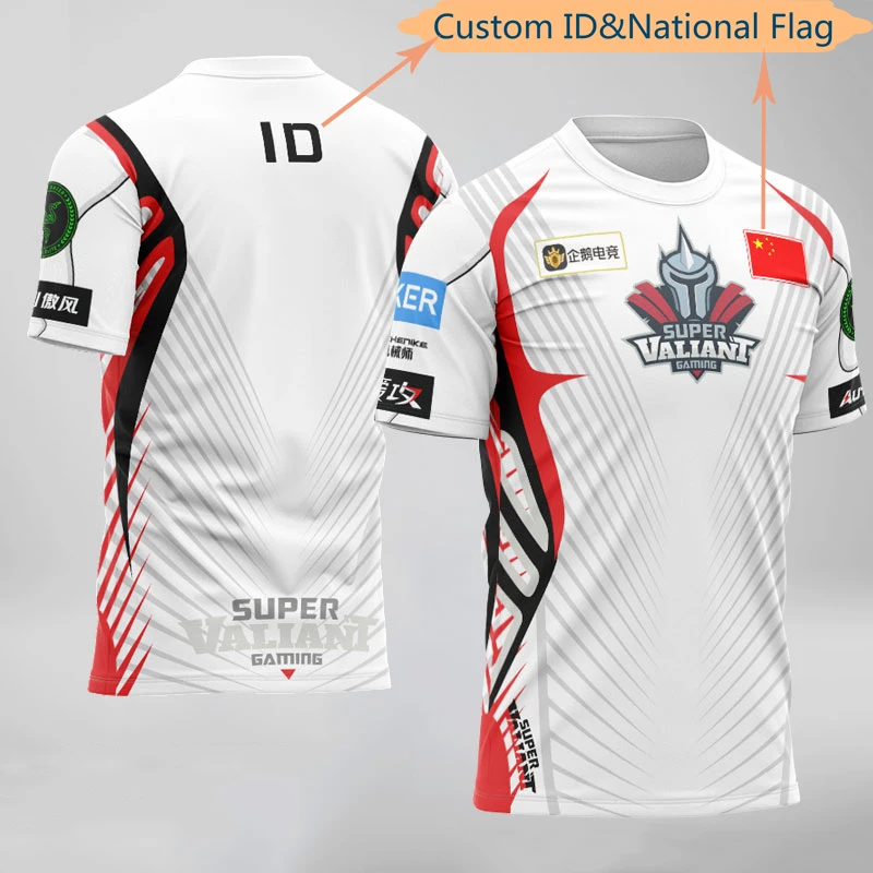 

2021 Summer SV jersey T-shirt custom ID fan game T-shirt CSGO e-sports athlete uniform team men and women custom name T-shirt