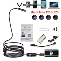 wifi endoscope camera 8mm 1235m mini waterproof soft cable inspection camera usb endoscope borescope ios endoscope for iphone