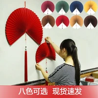 super durable new chinese style wall hanging decorative paper fan folding fan shop soft wall decoration living room classical
