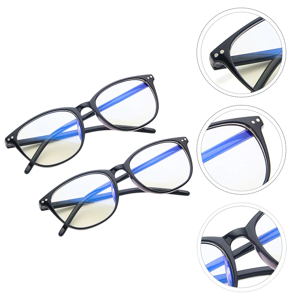 

2 Pairs Protective Fashionable Durable Useful Blue Light Blocking Glasses Gaming Glasses