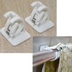 2 шт., без дрели, клей, держатель для штор для душа, держатель для штор для ванной комнаты, держатель для штор, держатель для полотенец, регулируемый зажим для рельсов без гвоздей