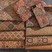 14x20cm 0 5mm synthetic cork leather fabric natural wood grain cloth geometric diy handmade home textile decoration