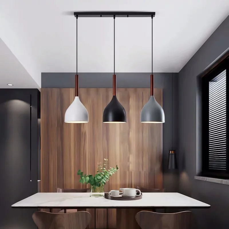 Nordic LED Modern E27 Pendant Lights Simple Home Decor Kitchen Dinning Room Light Fixtures Bedroom Indoor Hanging Lamps